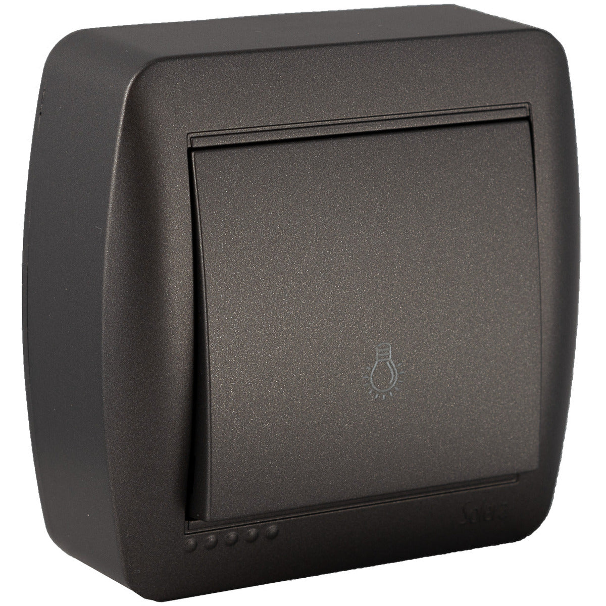 Bouton poussoir lumière en saillie - Noir graphite - Solera