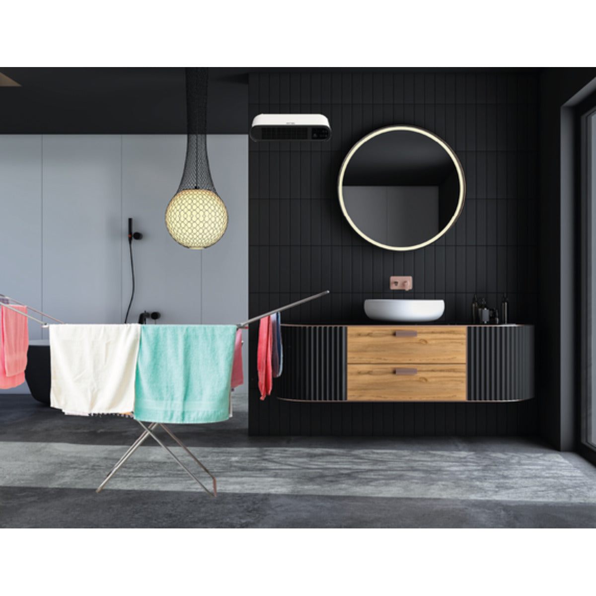 Chauffage mural électrique programmable 1000/2000W - Britec